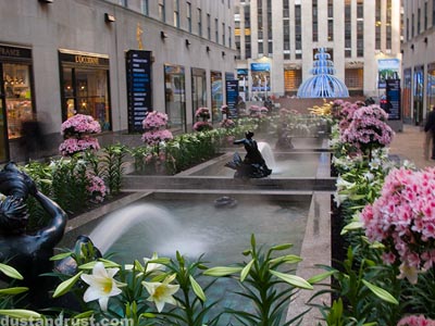 Channel Garden Fountains, Rockefeller Center