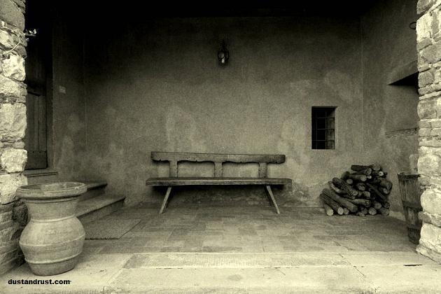 Firewood, Bench and Urn