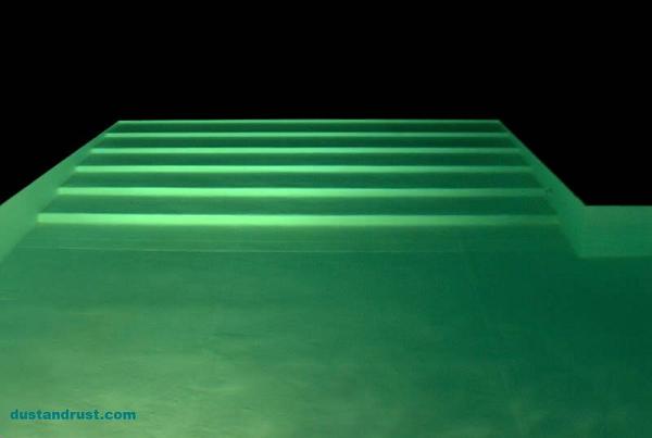 Lit Pool at Night