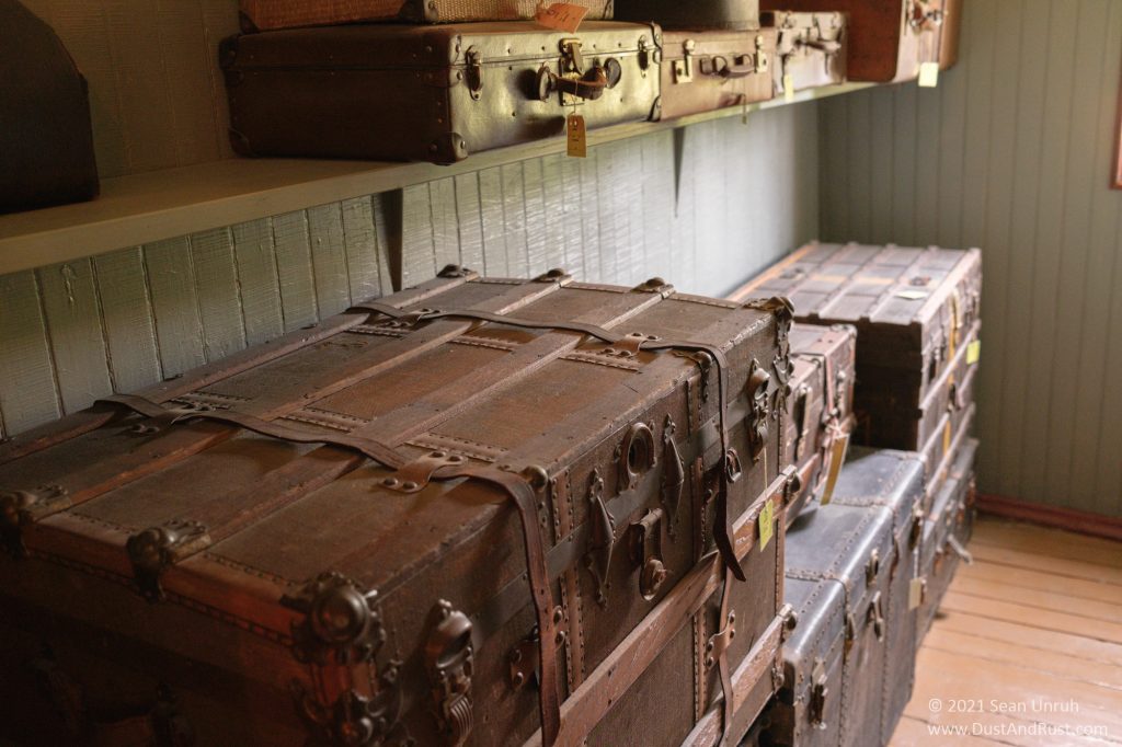 Luggage aboard the Steamboat Ticonderoga at the Shelburne Museum, Fujifilm X100V
