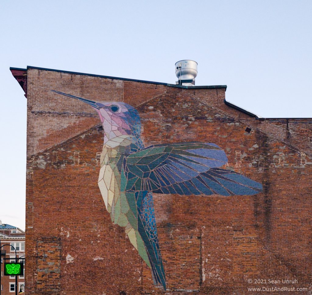 Hummingbird Mural, Downtown Burlington, Fujifilm X100V